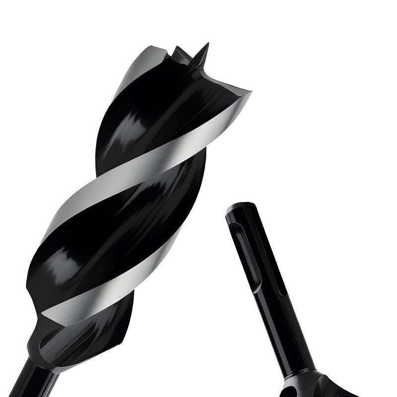 WOBLLMX 1-1/4" x 6" Auger Drill Bit with SDS Plus Shank for Wood,Tri Flute Ship Auger Long Drill Bit for Soft and Hard Wood,Tree Stump,Plastic,Drywall and Composite Materials - Image 1